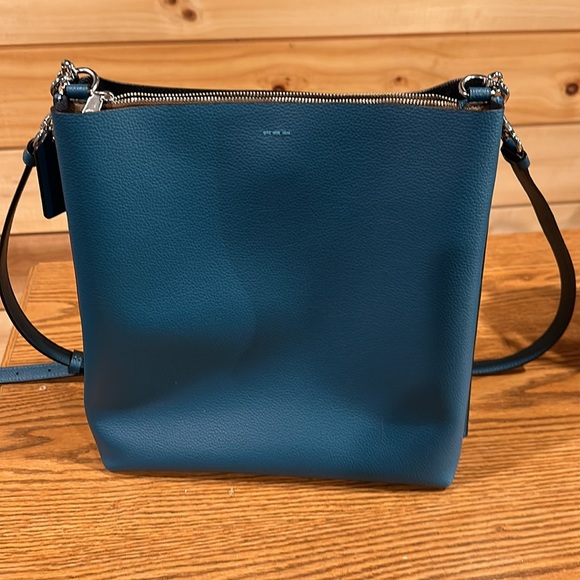 Teal Coach bag with hand and should straps. - Picture 6 of 6